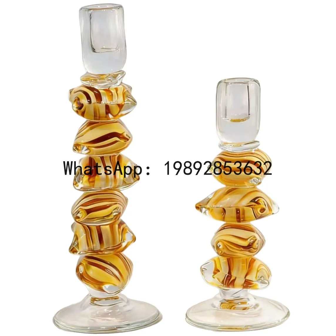 

DSA handmade glazed candlestick square cascading irregular entrance home decoration