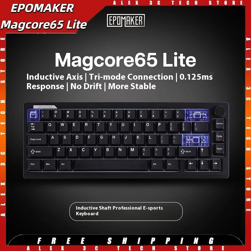 

EPOMAKER Magcore65 Lite Mechanical Keyboard Wireless Bluetooth Gaming Keyboards Hot Swapping Gasket RGB for Mac Windows Linux PC