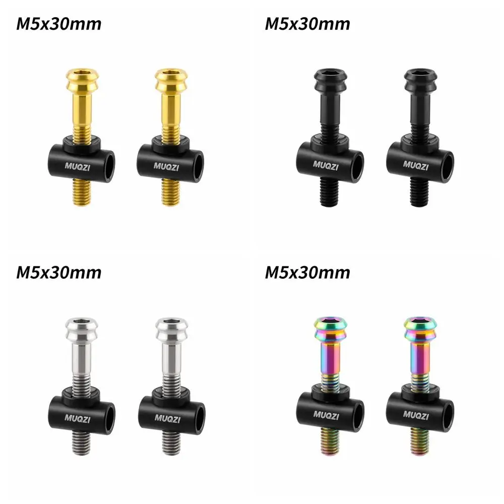 

2Pcs TC4 Titanium Alloy Bike Seat Post Bolts M5*30/40MM with Washers Bicycle Saddle Fixed Bolts Colorful Universal