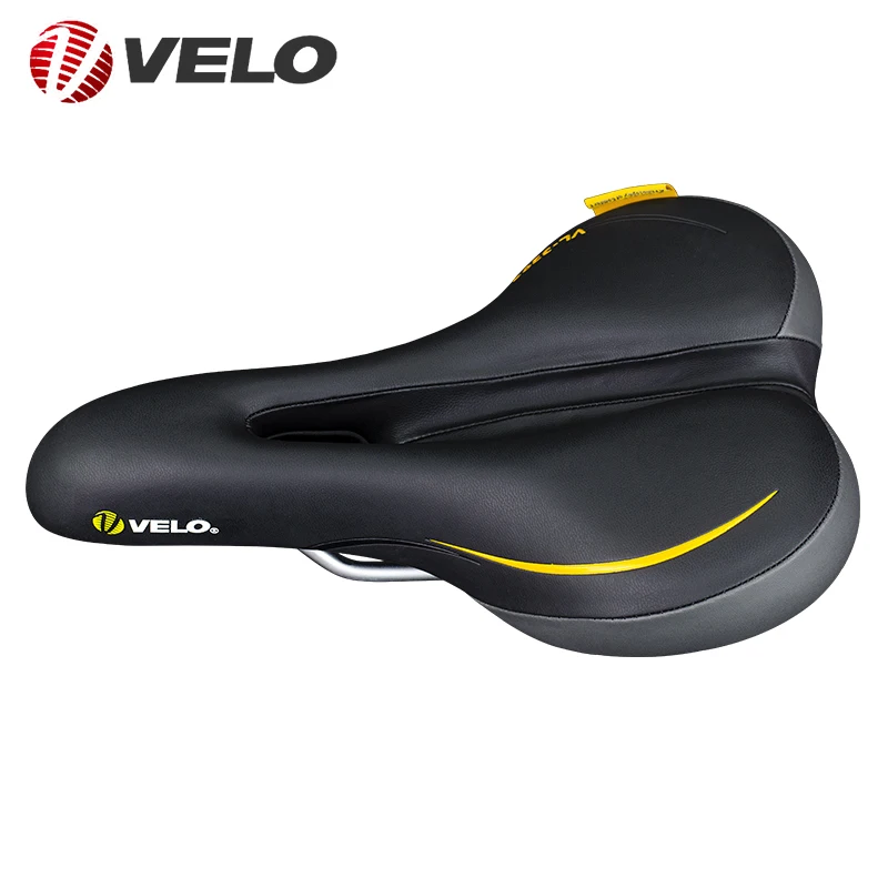 VELO VL-3205 Plush Series Bicycle Saddle For MTB Road Bike Saddle Comfort Soft Cushion Seat PU Leather Saddle Bicycle Parts