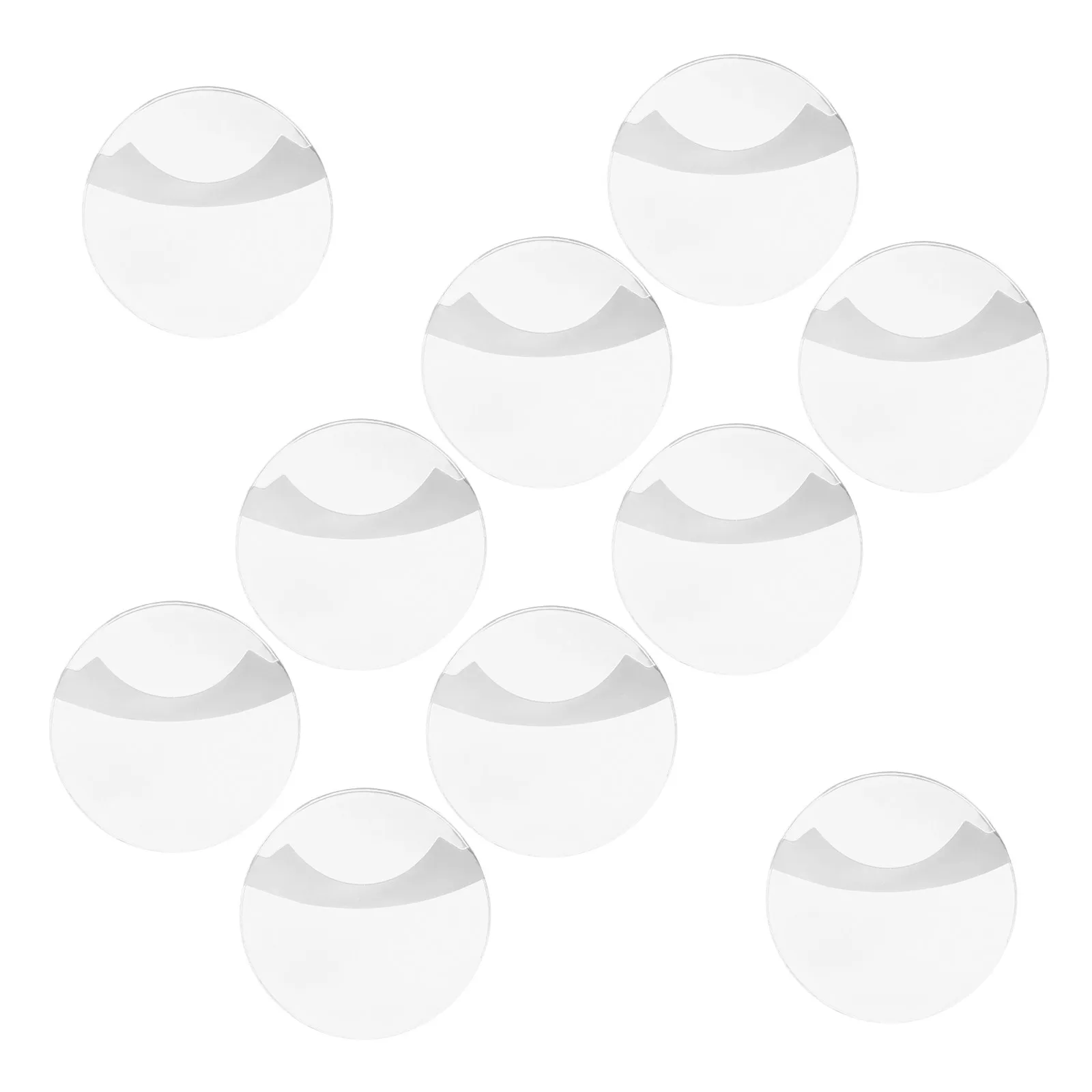 10Pcs Round Badge Protector Heavy Duty Clear Plastic Cover Convenient Secure Fit for Id Badges Coins Collectibles Office Event