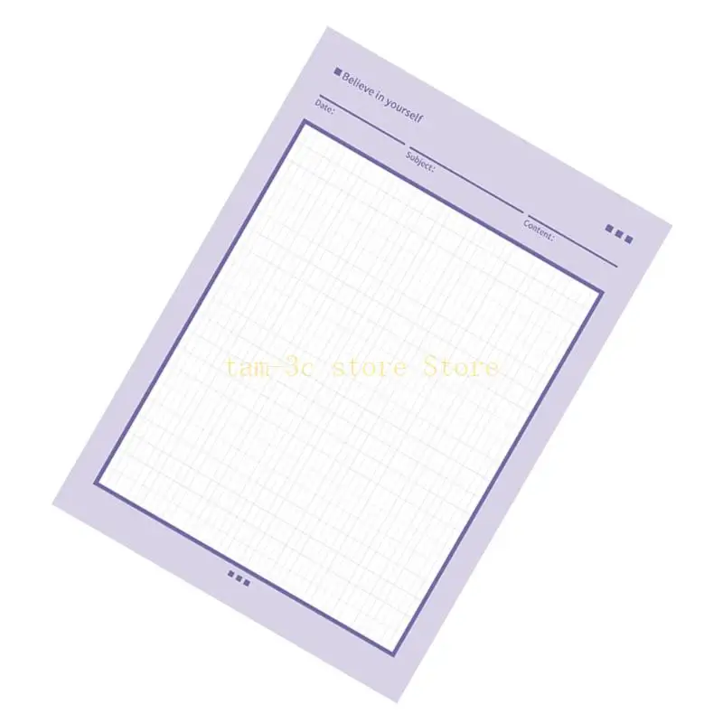 Tearable Notebook Memo Pad 50 Page Gridded Sheets Writing Pad Notebook D0UA