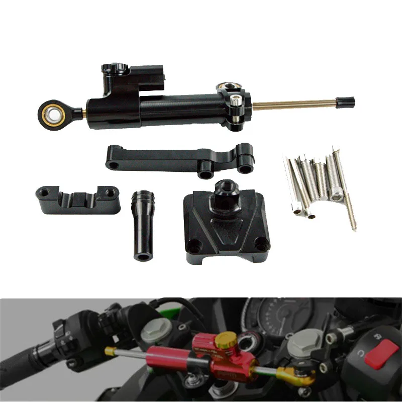 가와사키 닌자 300 닌자 250 2008-2017용 핫 모터사이클 조절식 알루미늄 스티어링 댐퍼 스태빌라이저