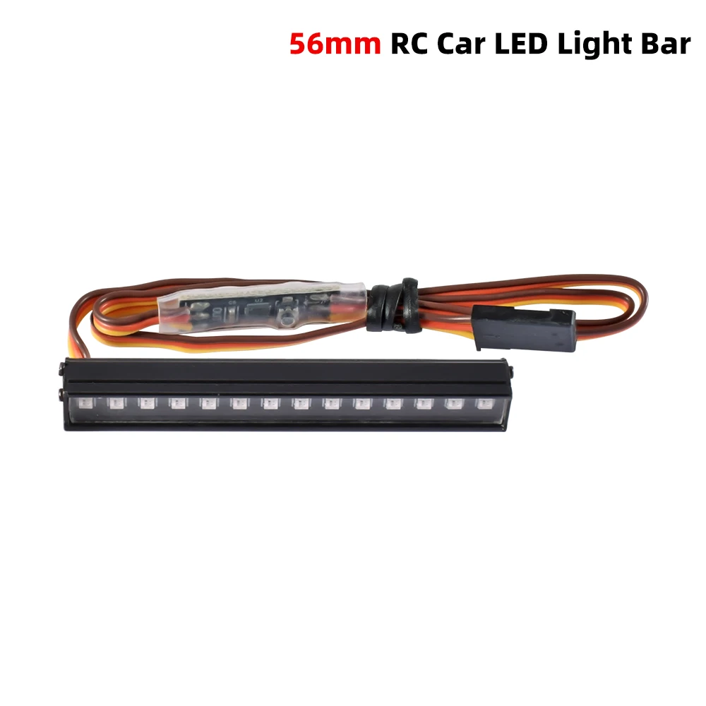 DUMBORC RC LED Light Bar Kolorowy zestaw lamp dachowych 45/56/64MM 8 trybów dla RC Crawler Car AXIAL SCX24 Bronco C10 JLU Gladiator — zdjęcie 4