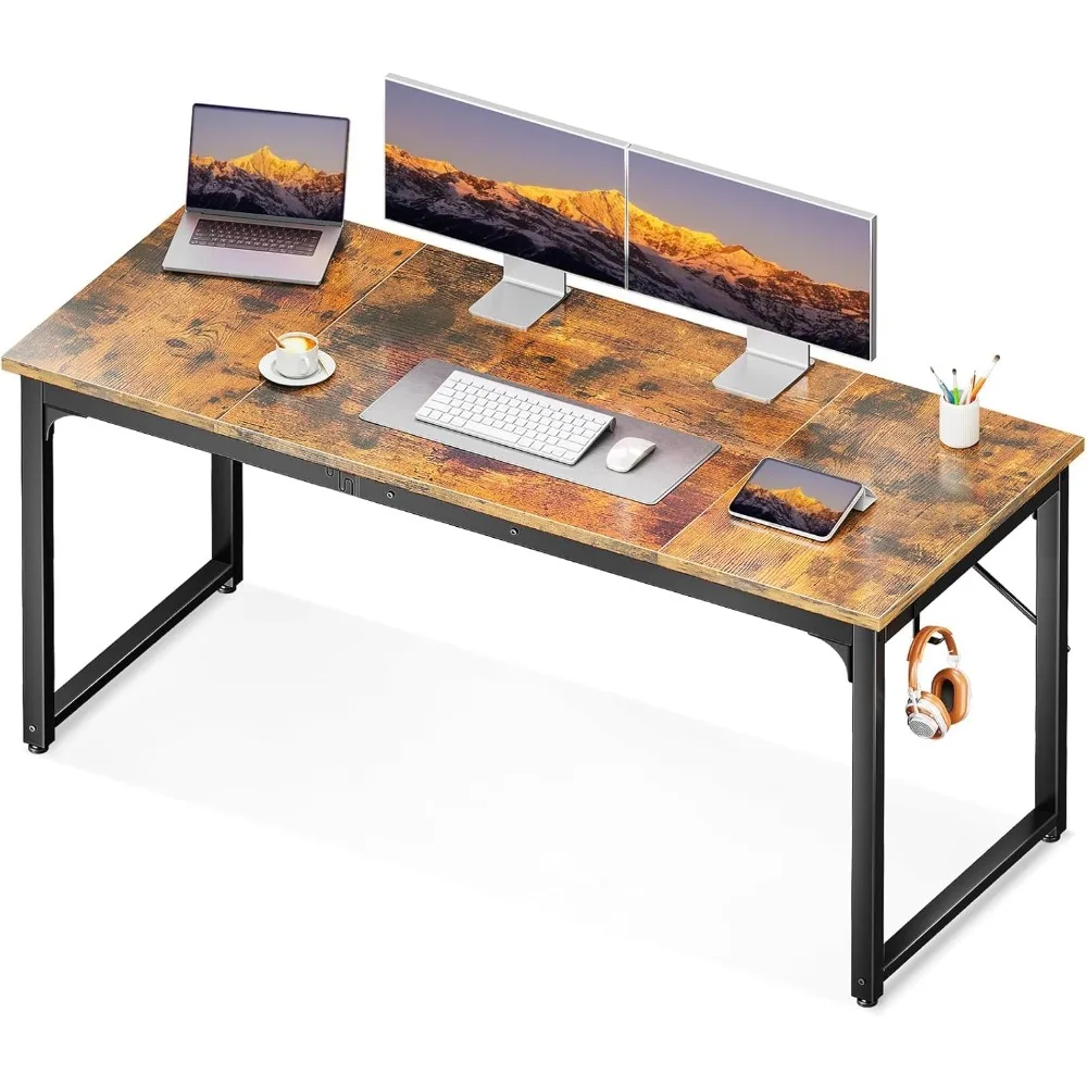 

63 Inch Computer Desk, Modern Simple Style Desk for Home Office, Study Student Writing Desk, Vintage