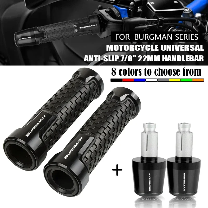 Para burgman an125 an250 an400 an650 an 650 burgman 400 650 125 200 acessórios da motocicleta apertos de mão lidar com barra tampa final