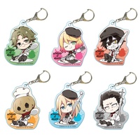 Anime Fans Gifts Angels of Death HD Figures Rachel・Gardner Isaac·Foster Gochi-chara Acrylic Keychain Ornament About 6cm