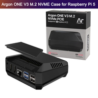 Argon ONE V3 M.2 NVME Case for Raspberry Pi 5 Aluminum Shell Bulit-in PWM Fan Optional EU US UK Power Supply