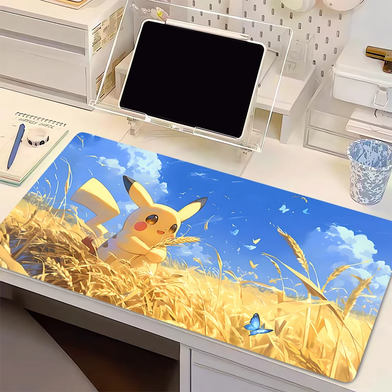 Mouse Pad Large xxl Gamer Keyboard Desk Mouse Mat Carpet Laptop Rubber Tapis Souris Gaming Notbook PC P-Pokemon Pikachu Mousepad