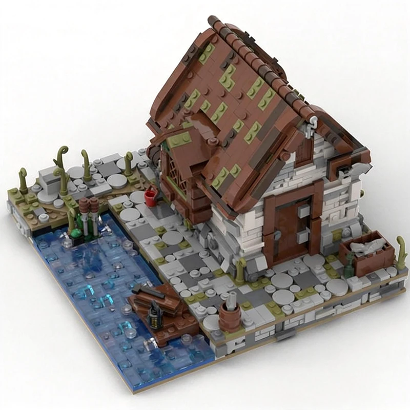 1575 pièces Maison de Pêcheur MOC Technologie de Construction Modulaire Personnalisable Blocs de Construction Populaires Jouet Créatif DIY à Assembler Cadeau