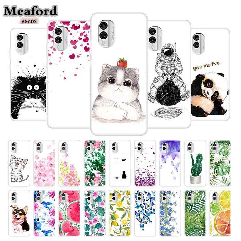 Caso de silicone macio para nokia x30, x20, x30, x20, tampa traseira do telefone, bonito, claro, luxo