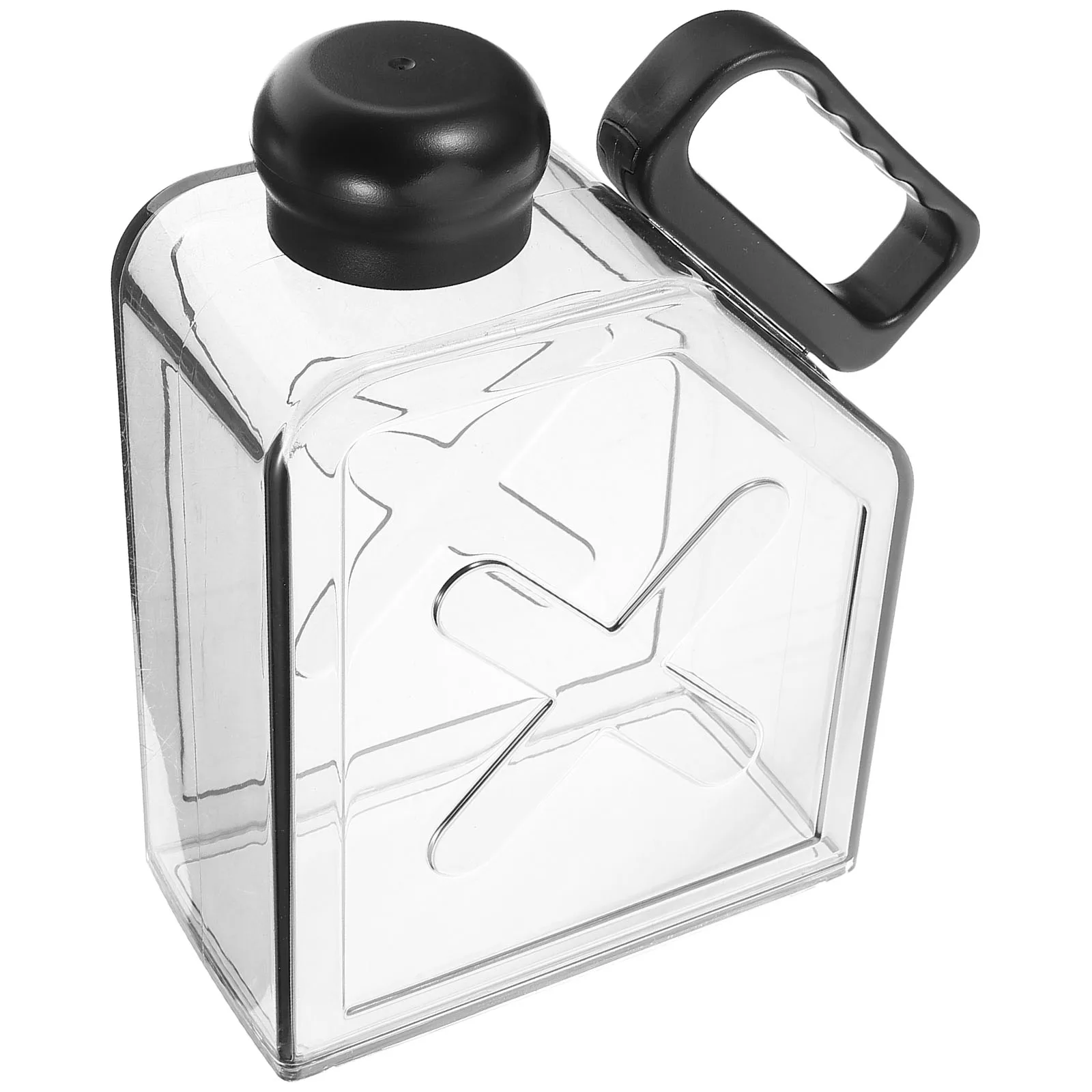 

Flat Sports Bottle Black Water Storage Bottle Flask Portable Travel Outdoor Kettle Fitness Drinking Container Storage Mug
