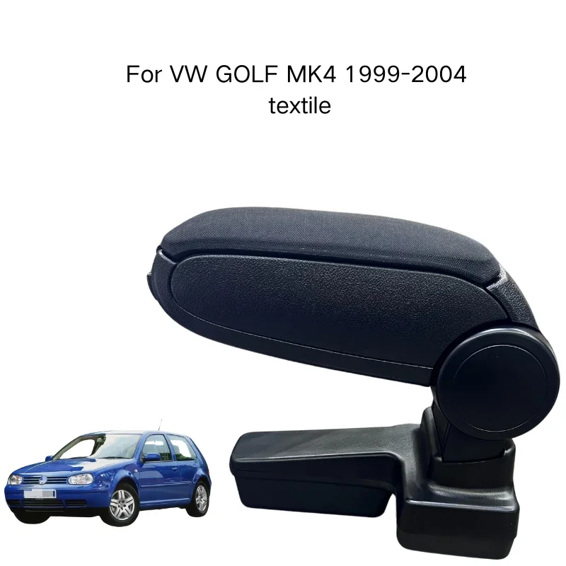 For VW GOLF MK4 1997-2004 Armrest Center Console Black Textile Original Fit Car Interior Accessories Replacement Trim Parts