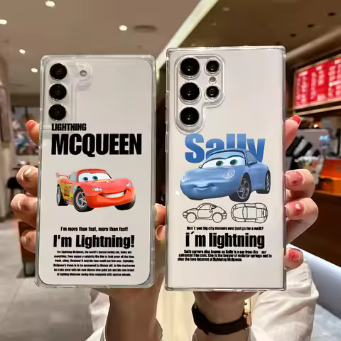 Sally Lightning McQueen Soft Phone Cover Case for Samsung Galaxy S25 Edge S24 S23 Ultra S21 Note 20 Ultra 10 S20 Plus S22 FE
