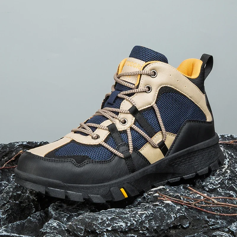 Nuove scarpe da ginnastica moda autunno stivaletti da uomo traspiranti all'aperto stivali da trekking da uomo in gomma antiscivolo scarpe da uomo Casual stringate