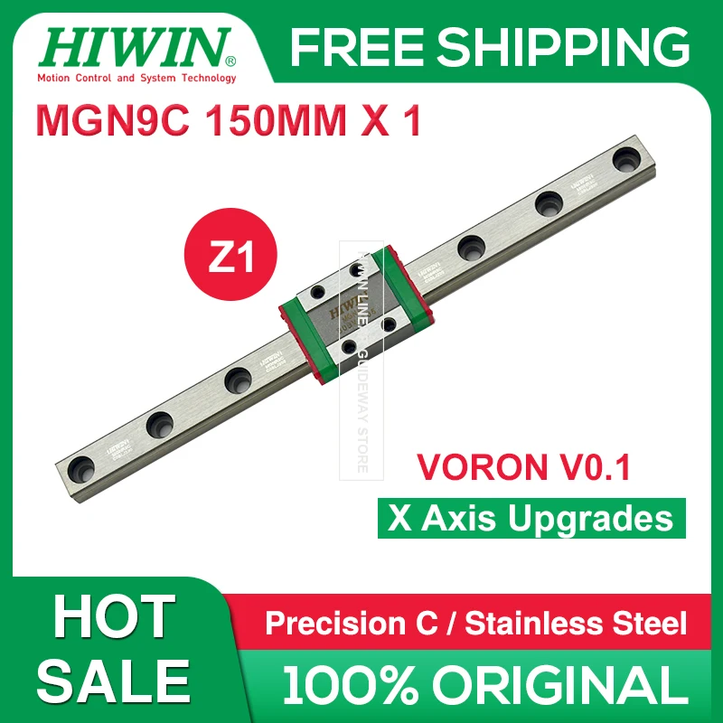 hiwin trilho linear inoxidavel hiwin bloco de pre carga voron v01 upgrades mgn9c z1 150 mm mgn9c eixo x 01