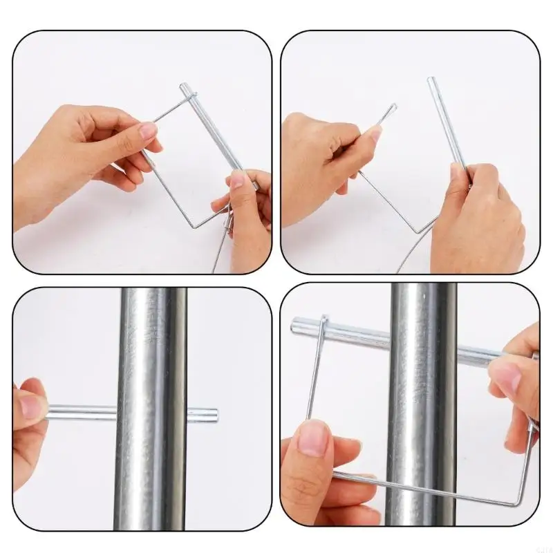   Retaining Wire Trailer Pin Set with Spring Clip Locking Design