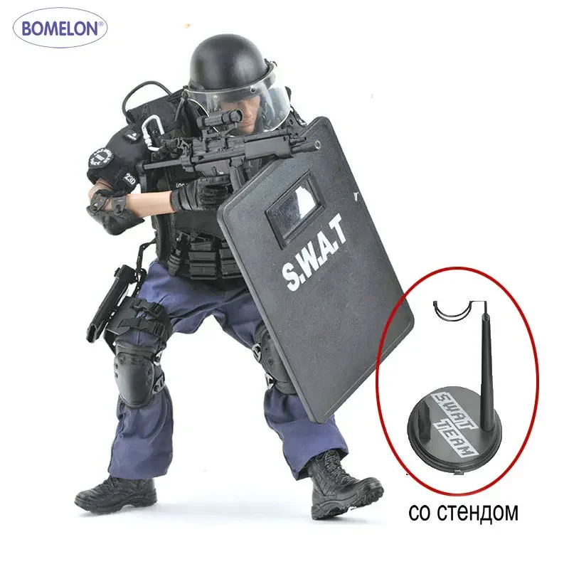 30CM SWAT POINT-MAN Figurka Akcji Specjalnej Policji, Lalka z Ruchomymi Częściami z Podstawką, Zestaw Model Żołnierza w Skali 1/6, Zabawki Wojskowe dla Chłopców na Prezent