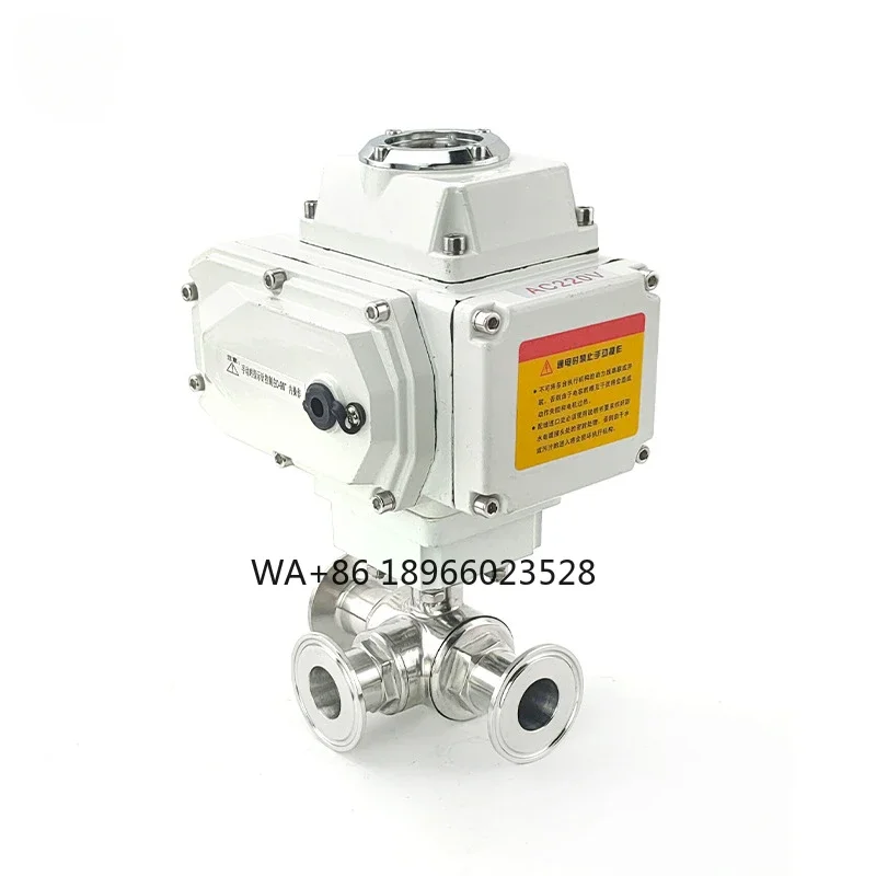 

Electric three-way quick-loading ball valve Q984/85F sanitary grade 304 stainless steel quick-clamping 3-way ball valve