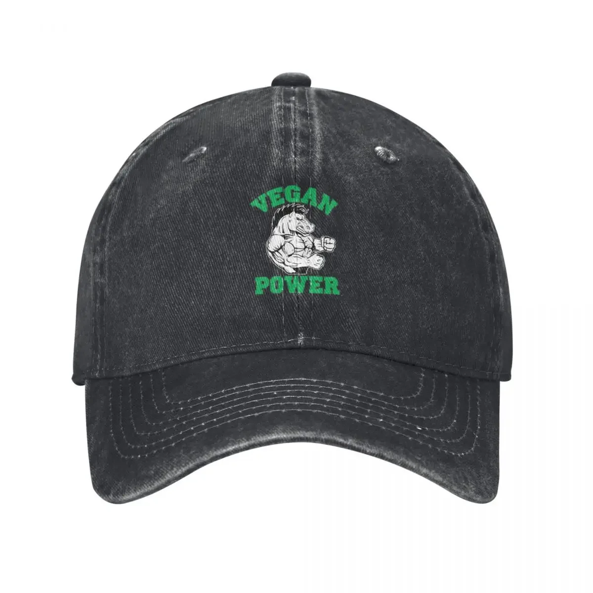 Vegan Power Horse Vegan Lifestyle Baseball Cap |-F-| New Hat custom Hat Hood Ladies Men's