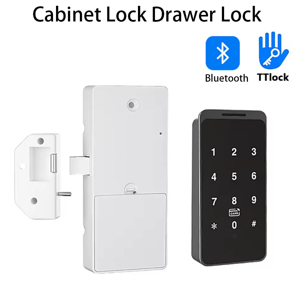

TTLock APP Bluetooth Keyless Intelligent Wooden Cabinet Lock Digital Electric Drawer Lock With Password/IC Card/APP Unlock