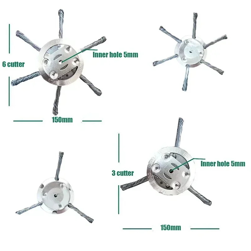 Power 3/ Garden Head Inches Cutter Tool Weed Blade 6 For Steel Wire 6 Lawnmover Trimmer Grasss Head Brushcutter Trimmer Grass