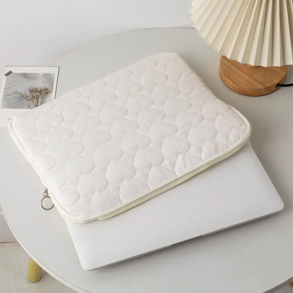 

Стеганый чехол для ноутбука в форме сердца, противоударный портативный чехол для ультрабука, защитная сумка для ноутбука 11/13/15 дюймов для офиса/путешествий