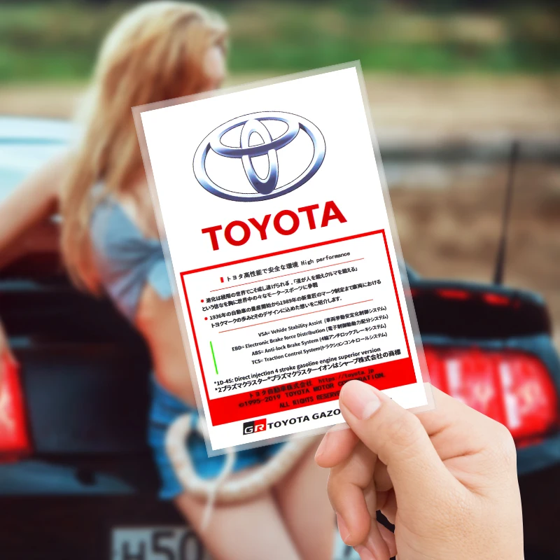 1 قطعة سيارة الجبهة الزجاج الأمامي لاصقة تزيين الجانب الزجاج ملصق لتويوتا GR هارير الصليب Chr ولي نافذة JDM نمط ملصق #5