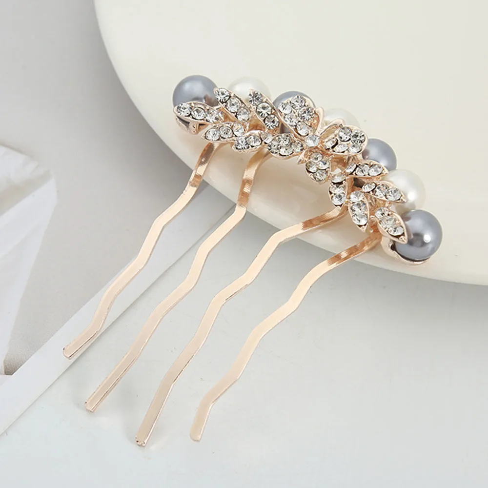 Koreański grzebień do włosów pazury spinki do włosów damskie Rhinestone zwijacz do włosów DIY akcesoria do wyrobu biżuterii na imprezy, urodziny, wesela