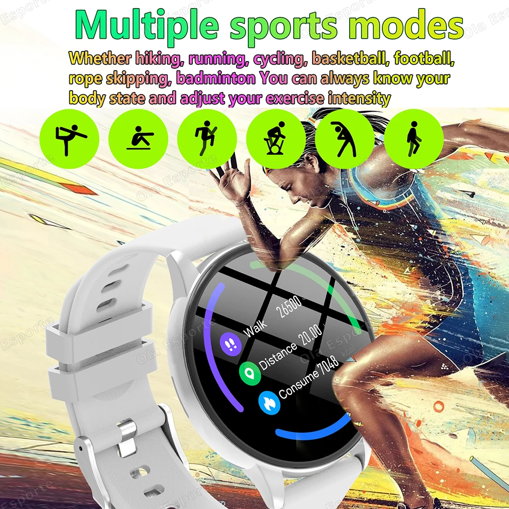 2025 جديد إمرأة SmartWatch بلوتوث دعوة سيدة الساعات الرياضية مقاوم للماء معدل ضربات القلب مراقبة النوم ساعة ذكية النساء الهدايا الحاضر #6