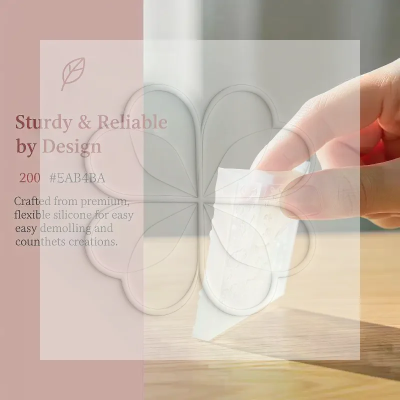 All-in-One Silicone Nail Mold Bouquet Vase Design for Creating Custom Nail Charms