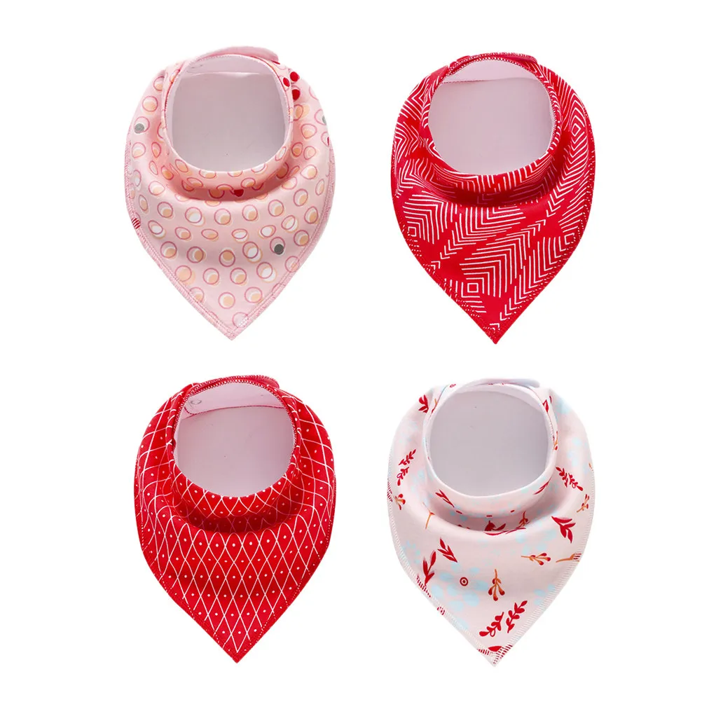 

4 Pcs Baby Bandana Drool Bibs Bathe Towel Towels Cotton Infant Food Girl Feeding