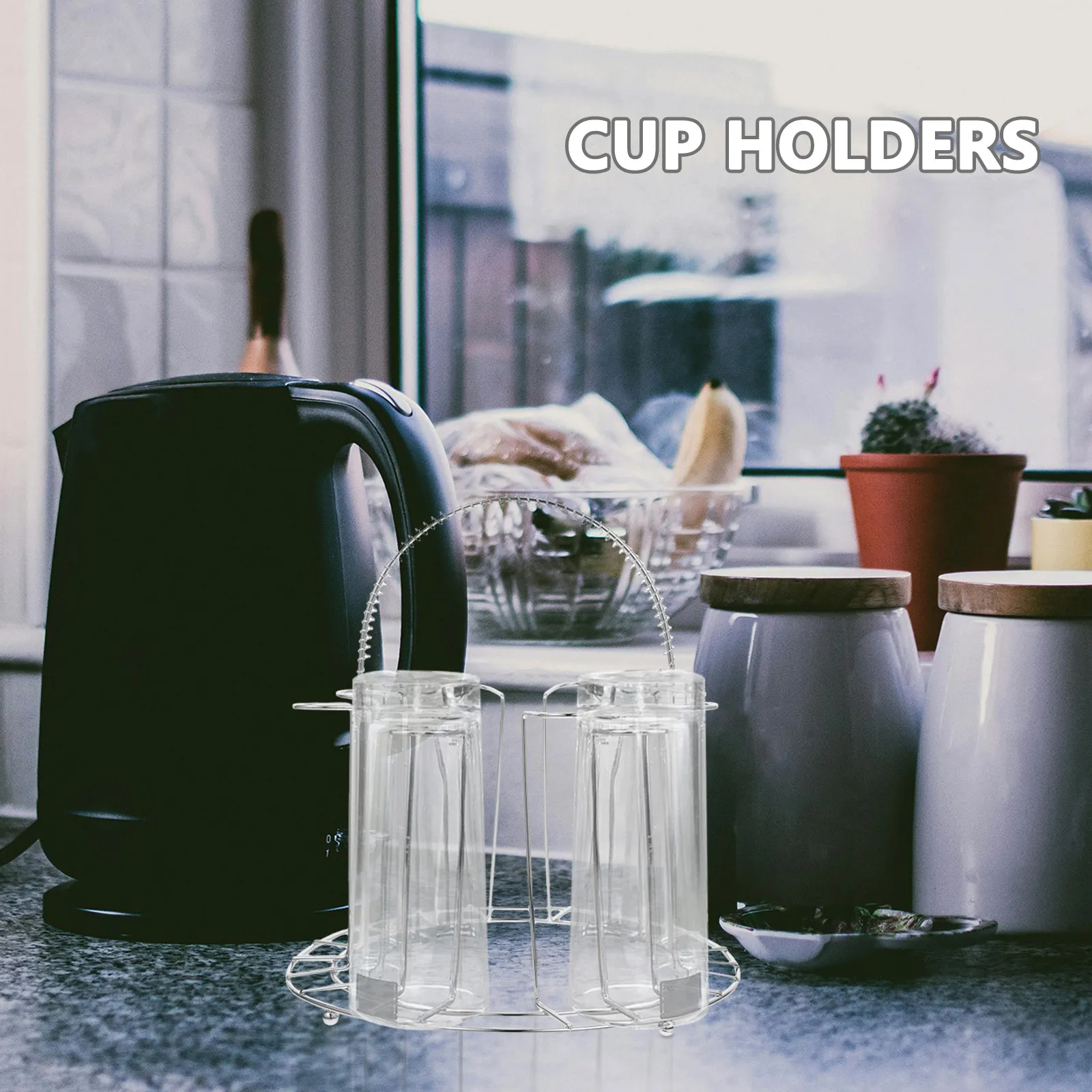 

8 Cup Wine Glass Drying Rack Stainless Steel Red Wine Holder Countertop Organizer for Kitchen Bar Glass Storage Stand Metal Rack