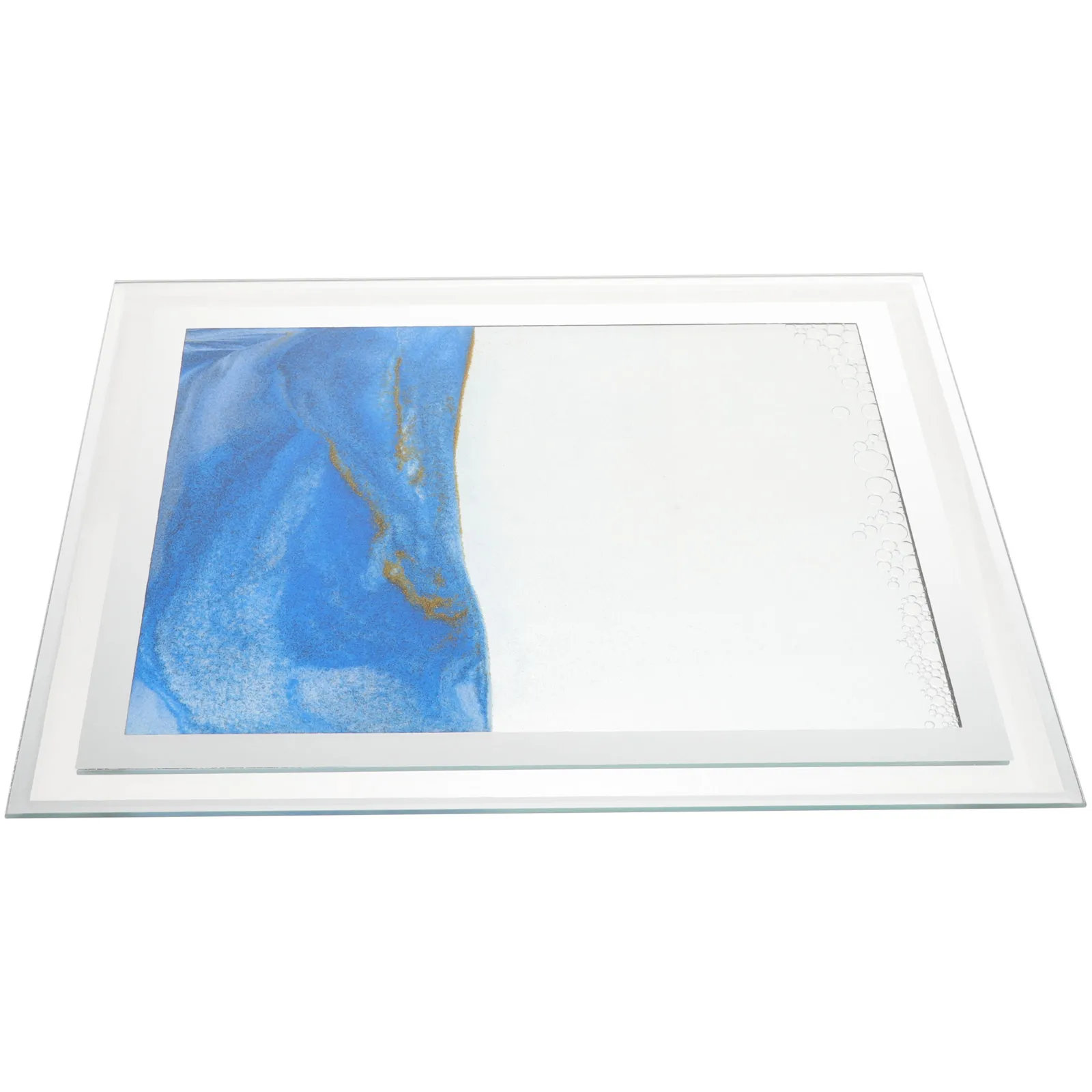 

3D Sand Painting Ornaments Crystal Clear Moving Sand Decor Desktop Hourglass Office Student Computer