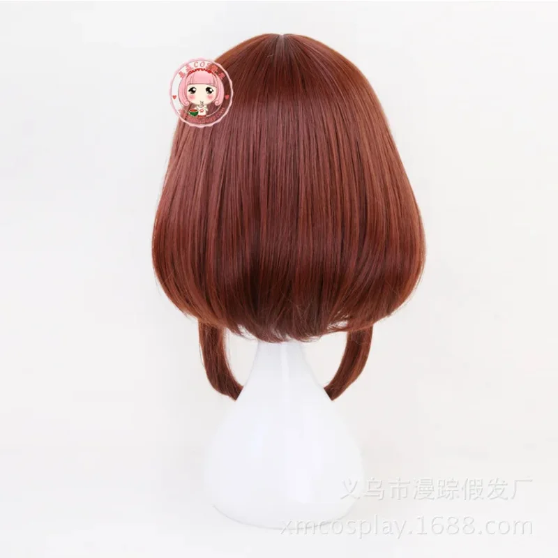 2025 신규 나의 히어로 아카데미아 나의 히로 우라라카 오카코 코스프레 가발 짧은 어번 보보 내열성 합성 코스튬 헤어 ❤ ❤