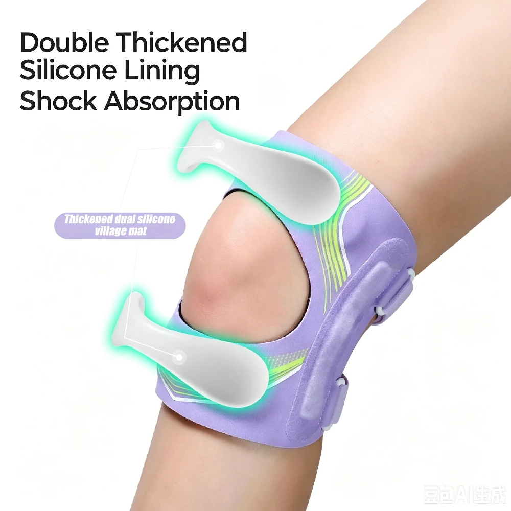 1PCS Patellar Tendon Support Knee Brace with Cushioned Gel Pad & Side Stabilizers, Lightweight Breathable Knee Support