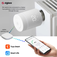 RKHK Tuya Zigbee Thermostatic Radiator Actuator Smart TRV Thermostat Valve Remote Control Programmable,Alice Alexa Google Home