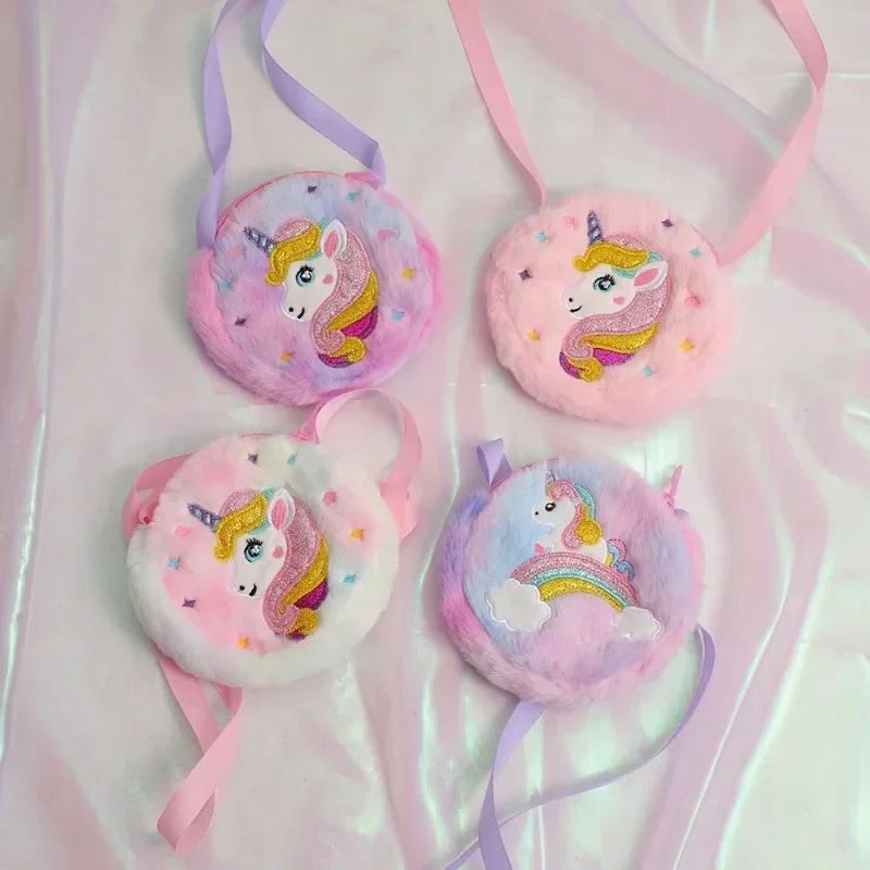 Small Cartoon Coin Bag for Toddler Cute Animal Pencil Hair Clip Shoulder Bag Portable Travel Storage Bag