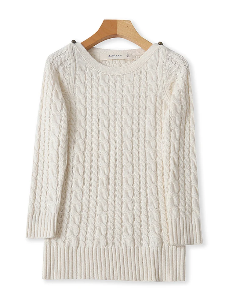 

Faionable Knitted Sweater Women's Base Layer irt Autumn Winter New Sle Slimming round Ne Long Sve Top