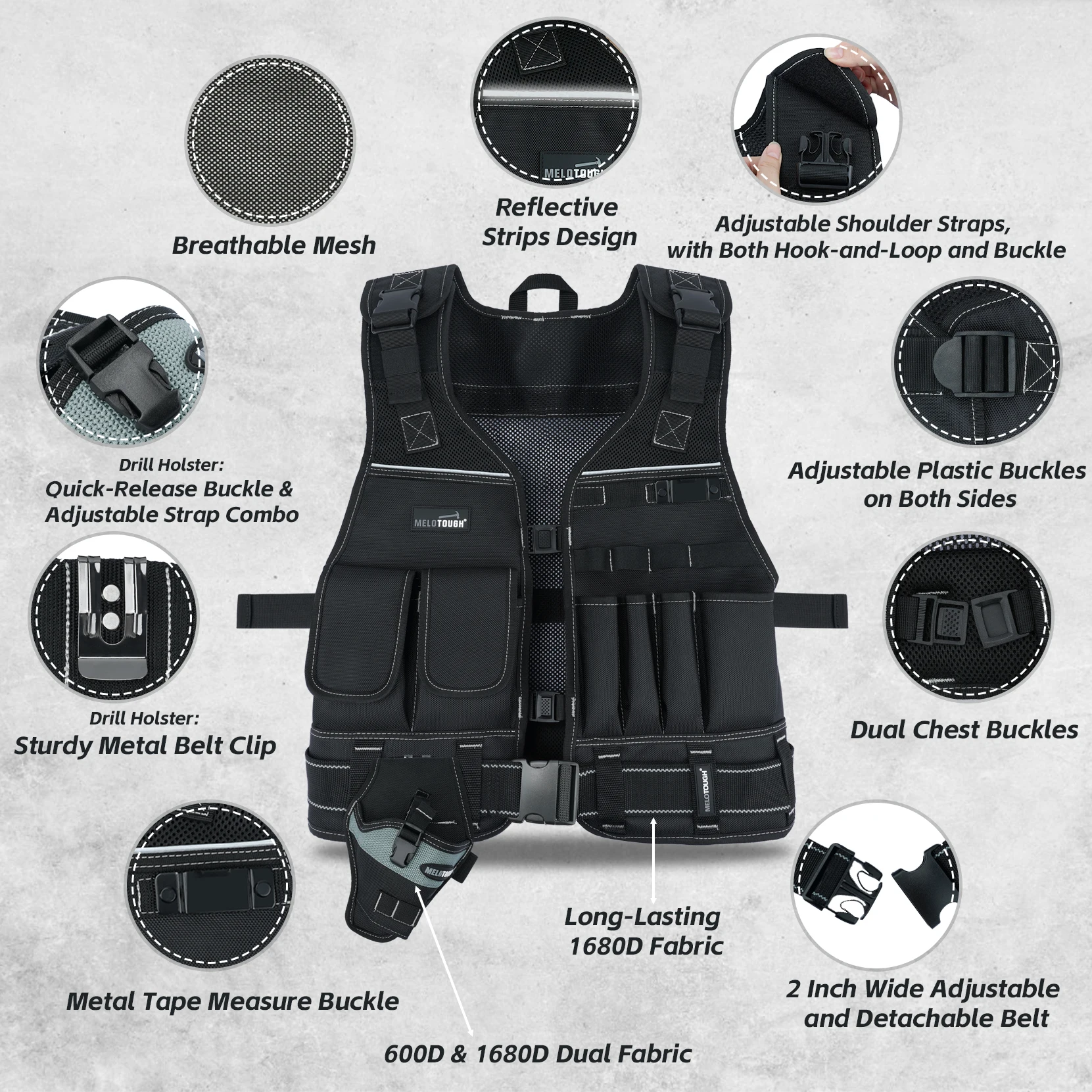 electrician-tool-vest-with-drill-holster-adjustable-utility-tool-vest-with-multi-pocket-storage-detachable-2-inch-wide-belt