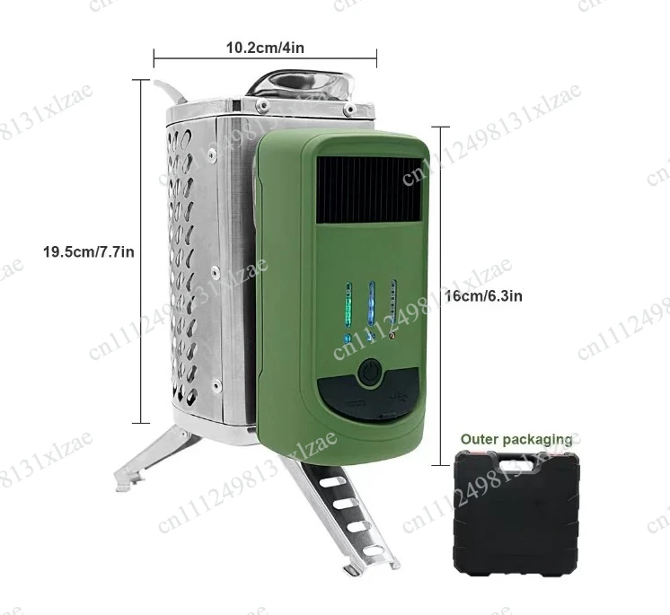 Portable USB rechargeable power camping stove, suitable for hiking and backpacking