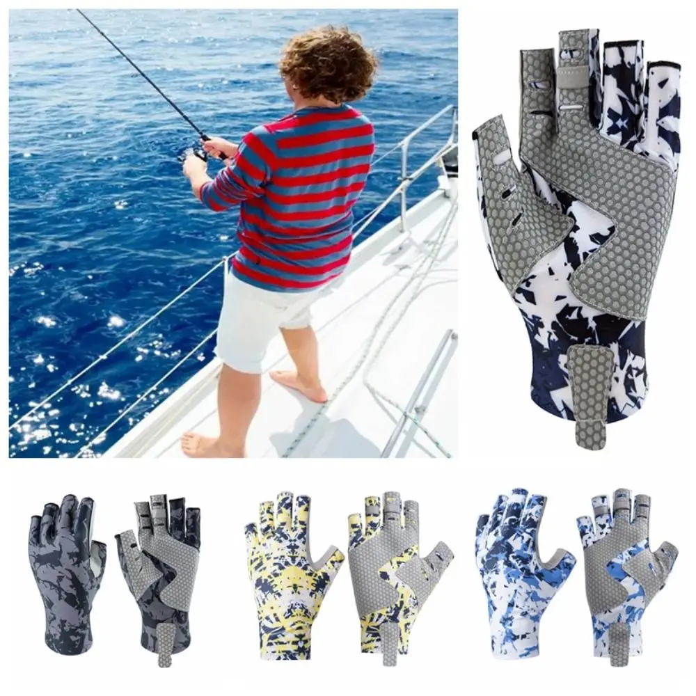 Sun Protection Half Finger Fishing Gloves Fingerless Half-finger Fingerless Fishing Gloves Summer Sunscreen Sun-proof