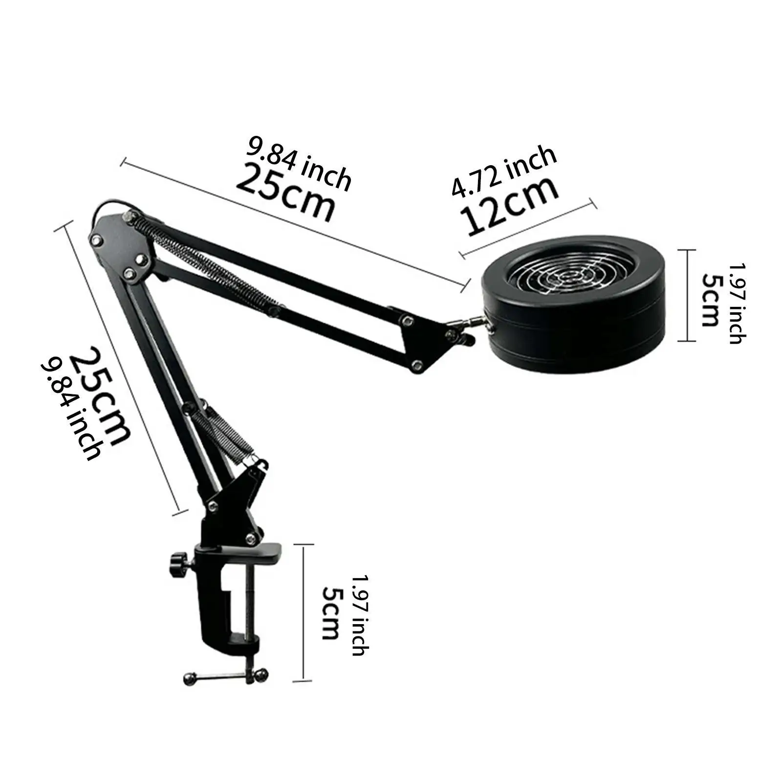 Extractor de humos de soldadura, lámpara de ventilador, mantenimiento, accesorios multifuncionales ajustables para el hogar, cocina, taller, espacio de trabajo