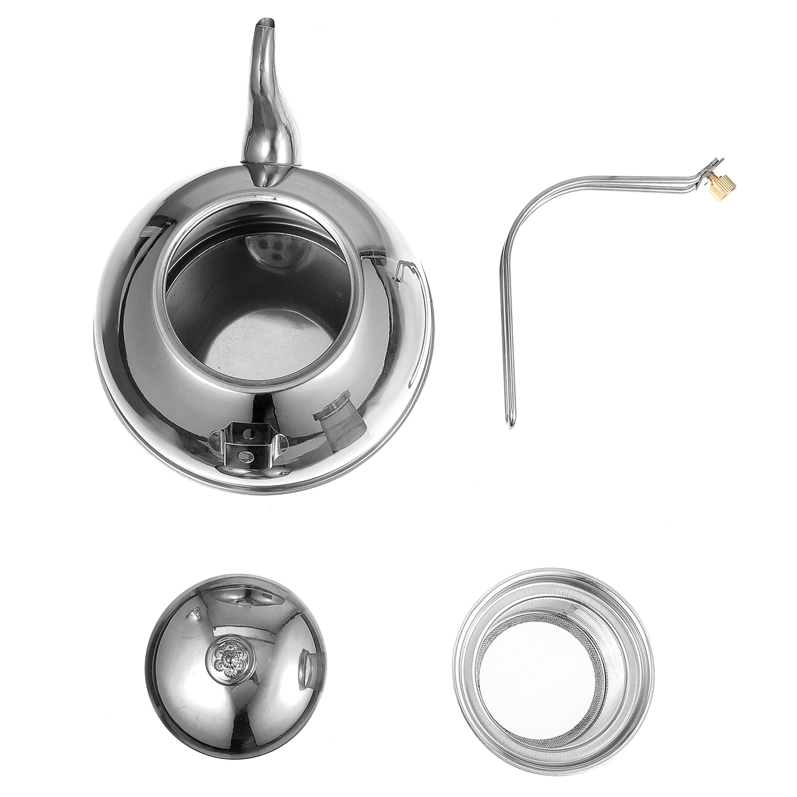 

1Pcs Stainless Steel Boiling Tea Kettle Stove Top Teapot with Built-in Filter Strainer Stainless Steel Tea Pot