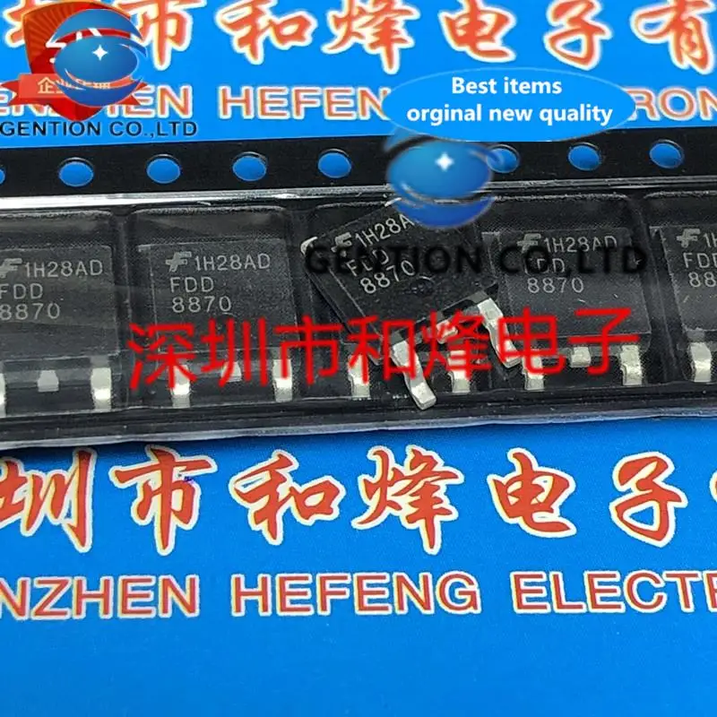 10 PZ FDD8870 TO-252 30 V 160 A in presa 100% nuovo e originale