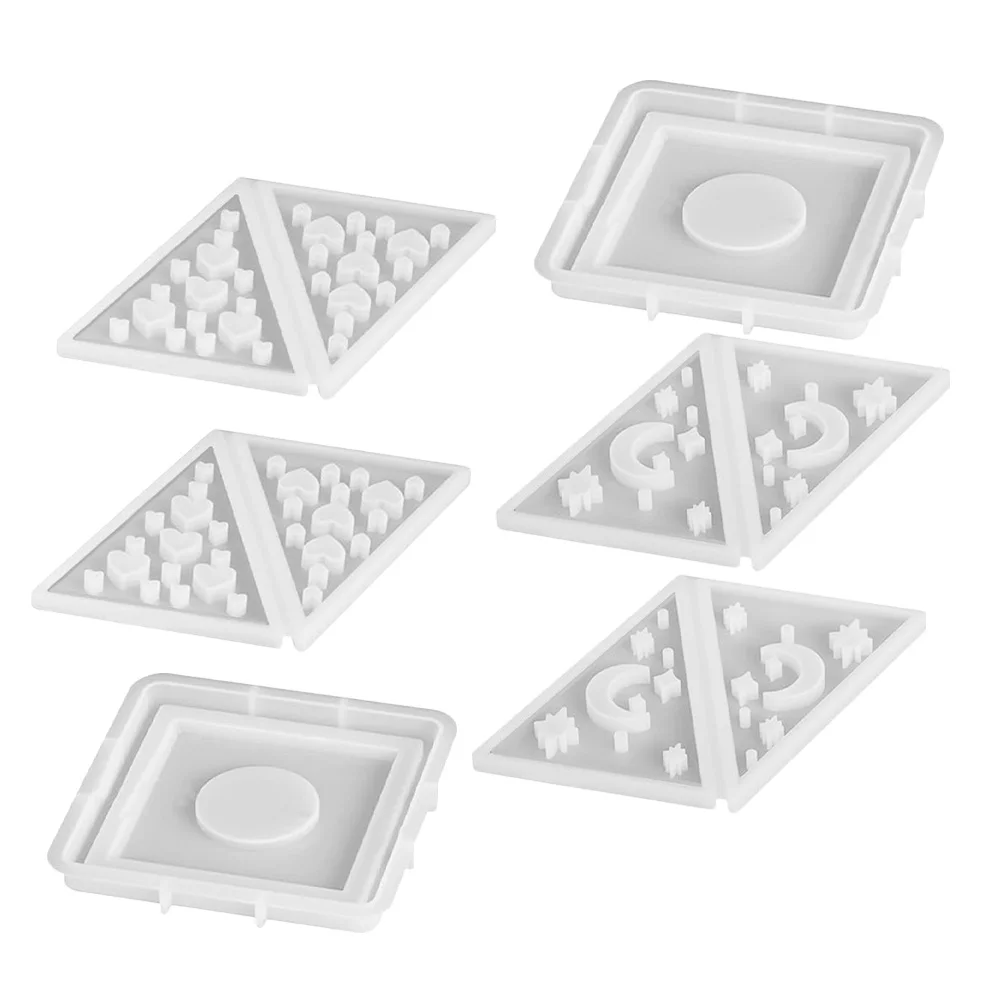 

2Sets Pyramid Resin Silicone Mold Hollow Geometric Holder Mold Aromatherapy Making DIY Craft Home Decor Wedding