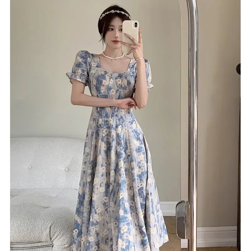 

Retro Waist Cinching Slim Fitting Temperament Camisole Long Dress with Gentle Style Slimming Dress for Summer