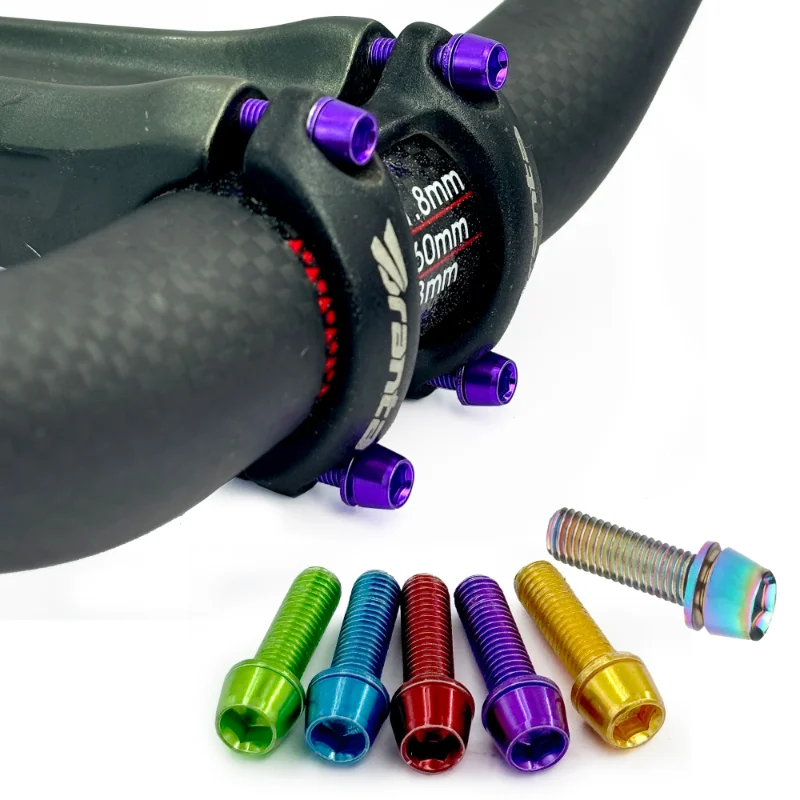 6pcs Bicycle M5*18  Handlebar Screws Water Bottle Cage Screws Shelf Screws Brake Handlebar Screw Part Bicycle Component