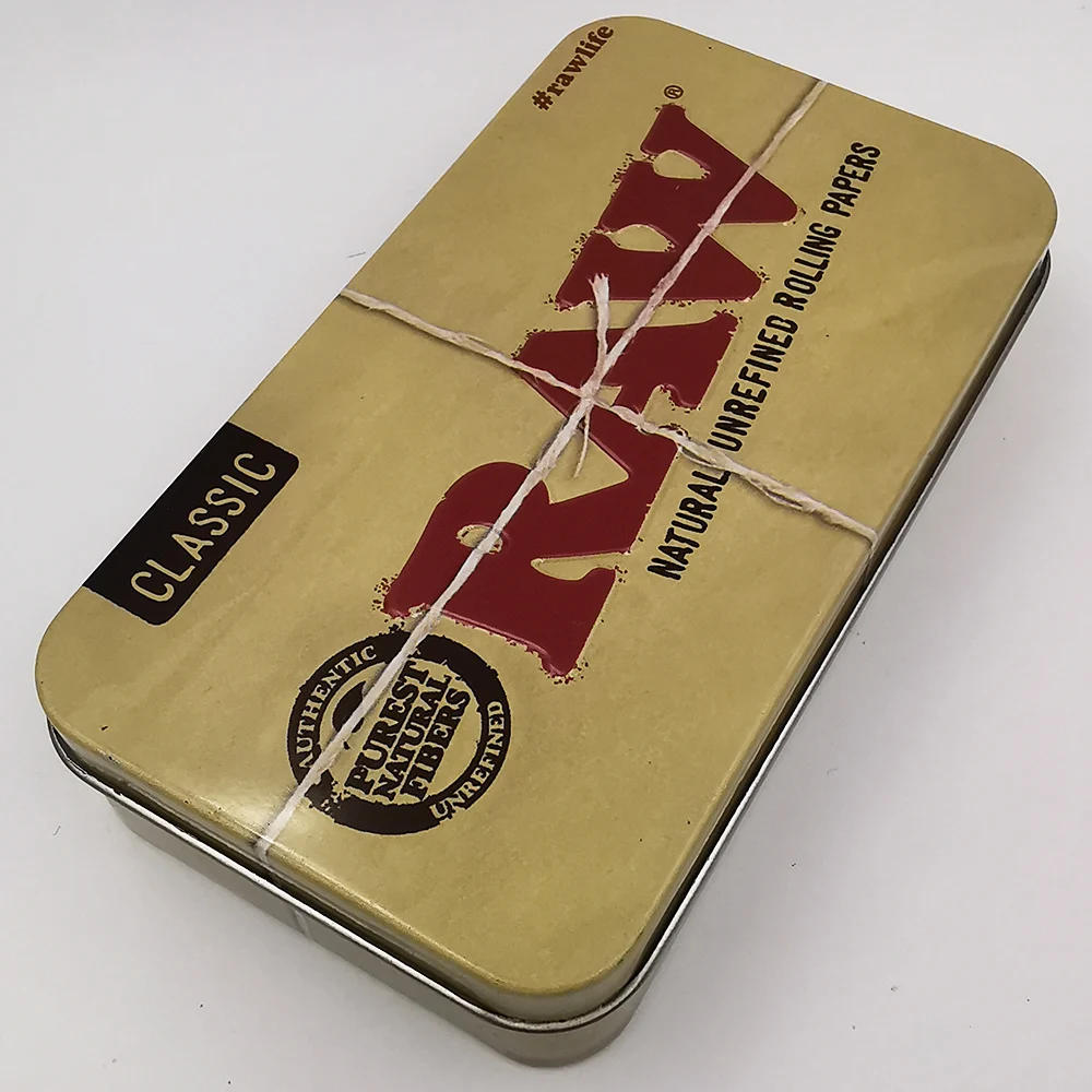 Tinplate Metal Storage Box Humidor Rolling Paper Box Smoking Cases Tin Box Pepper Cigarette Organizer