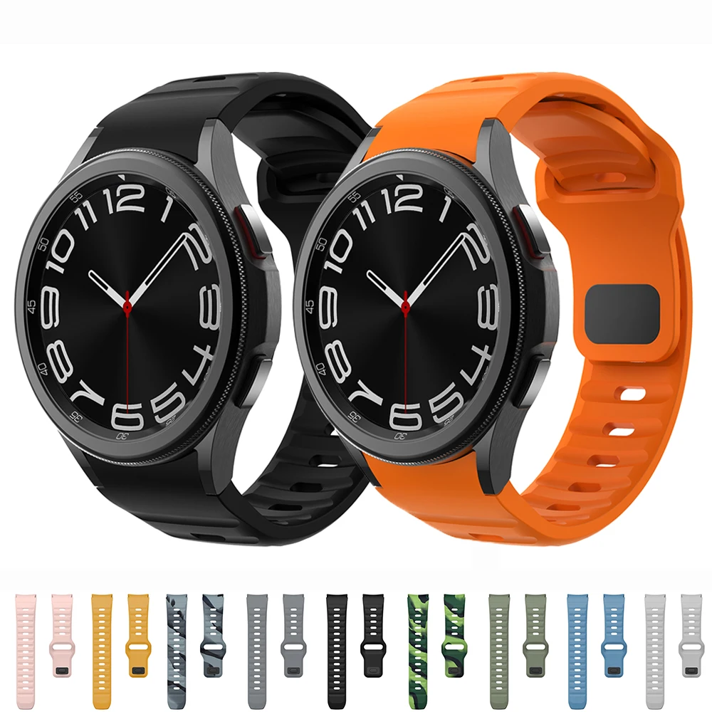 Silicone Strap for Samsung Galaxy Watch 6 Classic 47mm 43mm/4 classic 46mm 42mm Bracelet Galaxy Watch 5/5pro 45mm/4/6 40mm 44mm